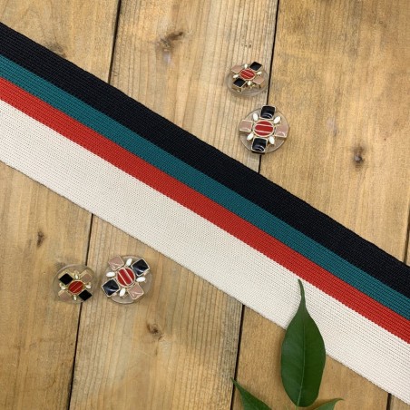 Лампасы трикотажные плотные вискозные матовые, без люрекса, полосатые, 5 см