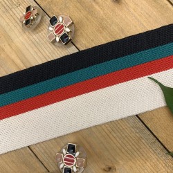 Лампасы трикотажные плотные вискозные матовые, без люрекса, полосатые, 5 см