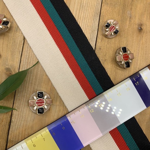 Лампасы трикотажные плотные вискозные матовые, без люрекса, полосатые, 5 см