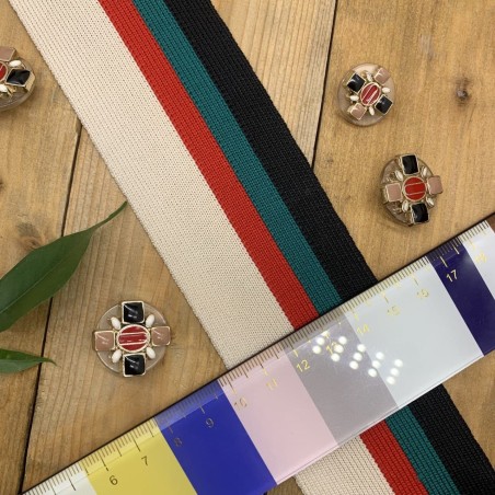 Лампасы трикотажные плотные вискозные матовые, без люрекса, полосатые, 5 см