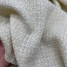 Твид однотонный классический сливочно-молочный с блестящей нитью в тон