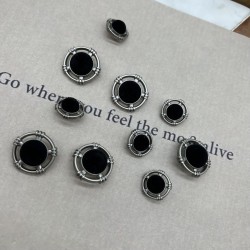 Пуговицы на ножке металл матовое серебро с бархатистой полусферой, 18 мм