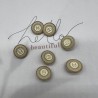 Пуговицы металлические золотистые с кремовой эмалью, 18 мм