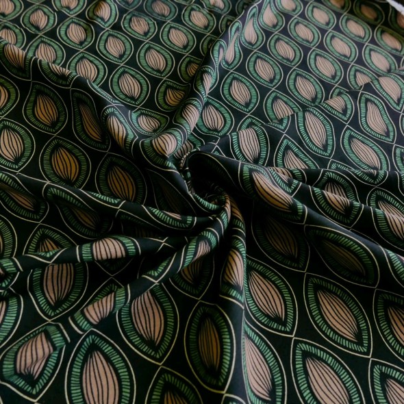 Лен с вискозой принтованный