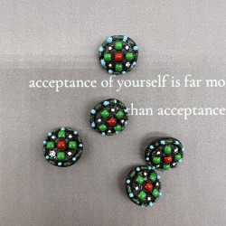 Пуговицы тёмный металл с яркой разноцветной эмалью, 17 мм