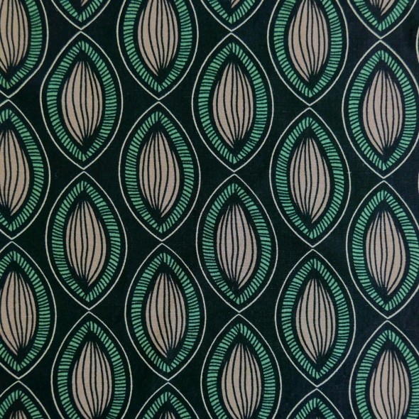 Лен с вискозой принтованный