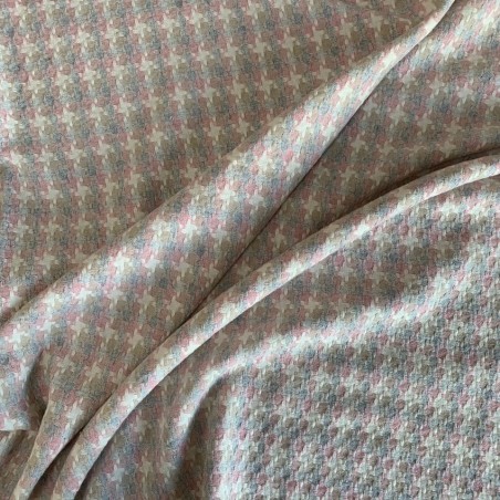 Ткань твид с шерстью в составе в пастельных тонах