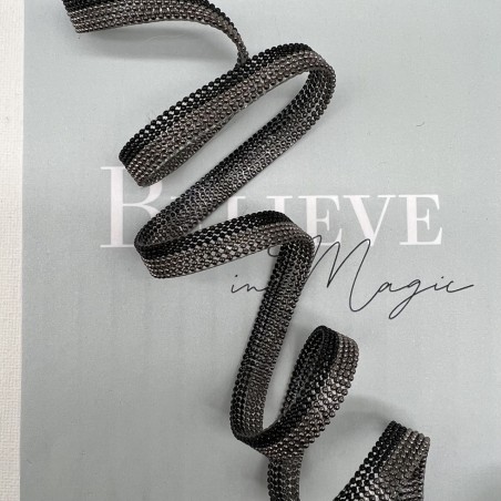 Тесьма мониль двухцветная на клеевой основе,10 мм