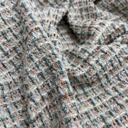 Твид меланжевый в пастельных тонах с тонкими нитями золотистого люрекса
