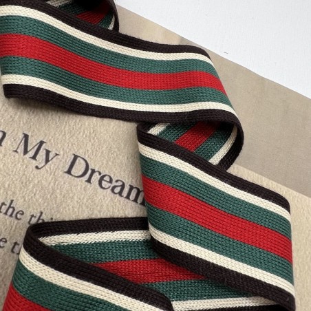 Лампасы трикотажные мягкие вискозные, полосатые, 4 см