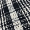 Твид в крупную клетку, черно-молочный