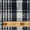 Твид в крупную клетку, черно-молочный