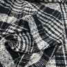 Твид в крупную клетку, черно-молочный