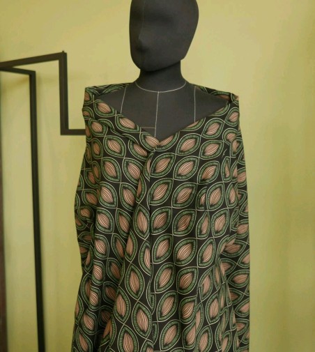 Лен с вискозой принтованный