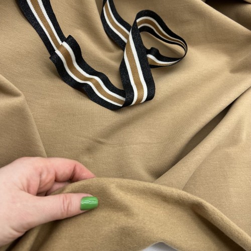 Футер с легким начесом насыщенный бежевый