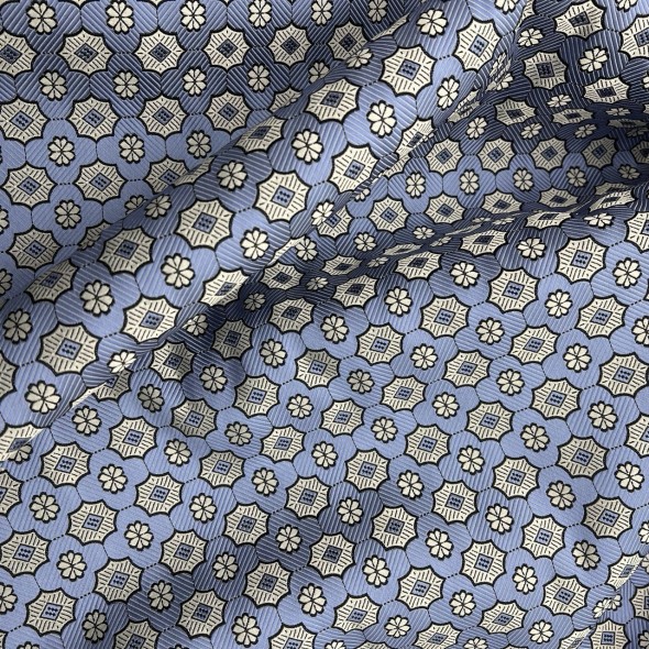 Жаккард сиреневый с геометрически рисунком