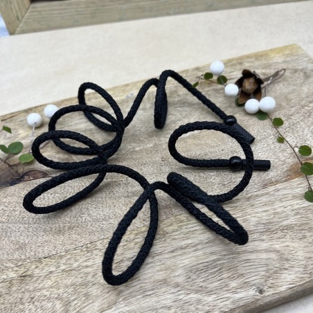 Шнурки кругловязаные цилиндрические чёрные матовые