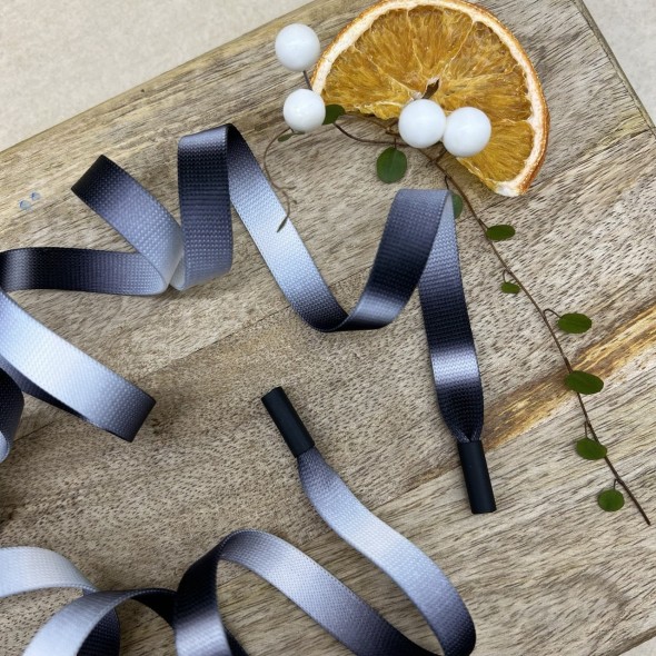 Шнурки трикотажные кругловязаные матовые с эффектом тай-дай