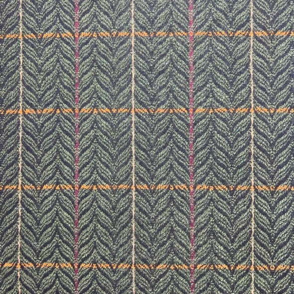 Ткань пальтово-костюмная темно-зелёная с рисунком