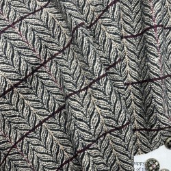 Ткань пальтово-костюмная серо-бежевая с рисунком