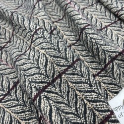 Ткань пальтово-костюмная серо-бежевая с рисунком