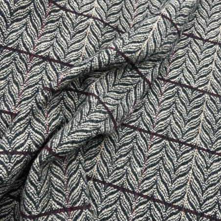 Ткань пальтово-костюмная серо-бежевая с рисунком