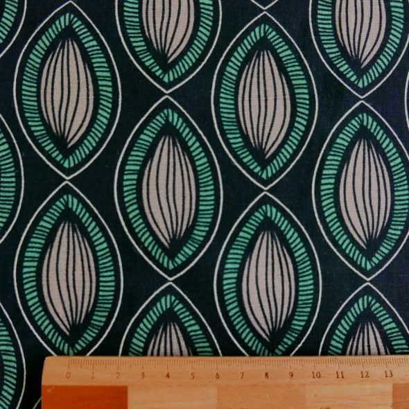 Лен с вискозой принтованный