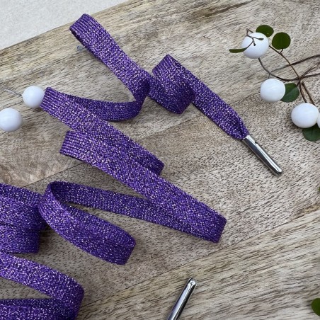 Шнурки трикотажные кругловязаные с люрексом