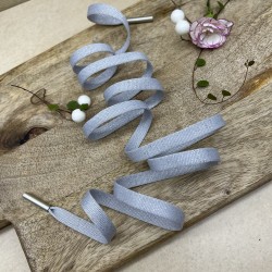 Шнурок трикотажный кругловязаный серый с люрексом, 10 мм