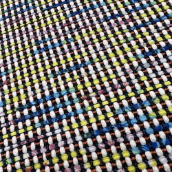 Твид с пёстрыми шифоновыми лентами