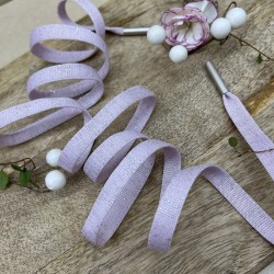 Шнурок трикотажный кругловязаный нежно-розовый с люрексом, 10 мм