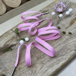 Шнурок трикотажный кругловязаный ярко-розовый матовый, 10 мм