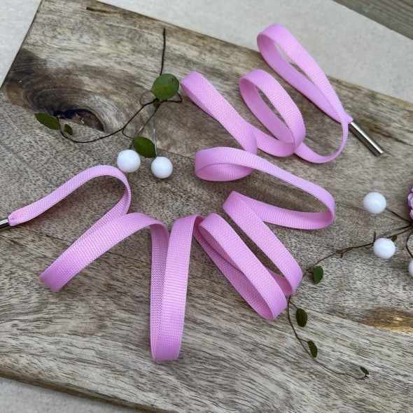 Шнурок трикотажный кругловязаный ярко-розовый матовый, 10 мм