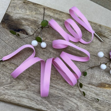 Шнурок трикотажный кругловязаный ярко-розовый матовый, 10 мм