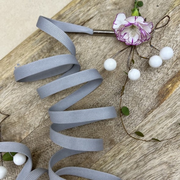 Шнурок трикотажный кругловязаный светло-серый матовый, 10 мм