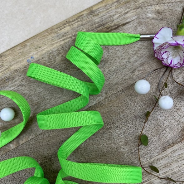 Шнурок трикотажный кругловязаный ярко-зеленый матовый, 10 мм