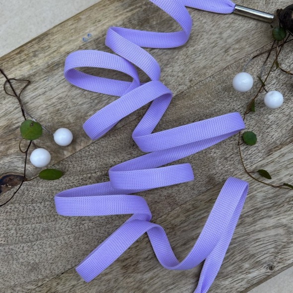 Шнурок трикотажный кругловязаный ярко-сиреневый матовый, 10 мм