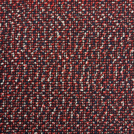 Твид в сине-красных тонах с золотистым люрексом