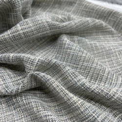 Твид тонкий в молочно-голубых тонах с золотистым люрексом