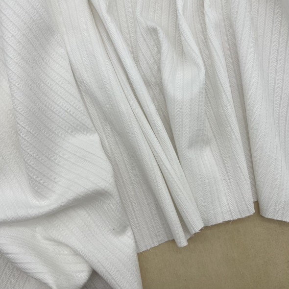 Ткань хлопок с модалом структурная полоска косичка