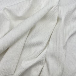 Ткань хлопок с модалом структурная полоска косичка