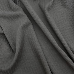 Ткань хлопок с модалом цвета хаки структурная полоска косичка