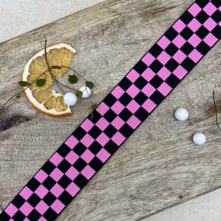 Резинка эластичная для пояса с шахматным рисунком, 4 см