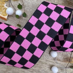 Резинка эластичная для пояса с шахматным рисунком, 4 см