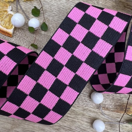 Резинка эластичная для пояса с шахматным рисунком, 4 см