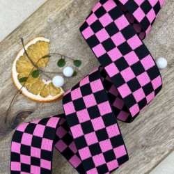 Резинка эластичная для пояса с шахматным рисунком, 4 см