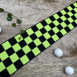 Резинка эластичная для пояса с шахматным рисунком, 4 см