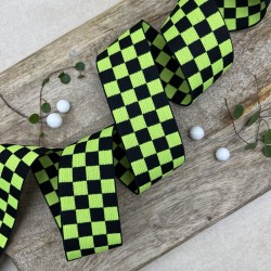 Резинка эластичная для пояса с шахматным рисунком, 4 см