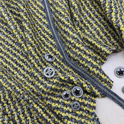 Твид в серо-горчичных тонах с шерстью