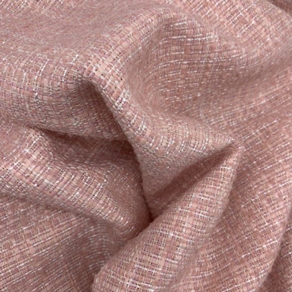 Твид нежно-розовый матовый без люрекса